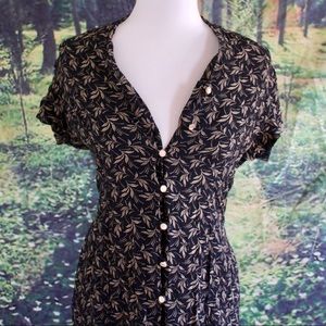 Vintage button down midi dress!